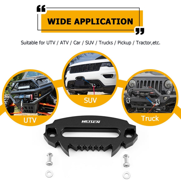 UTV ATV Universal (Fury Series) 6" Aluminum Hawse Fairlead for 4000 - 5500 LBS Winches - WeiSen - 80310003