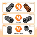 UTV ATV Universal Heavy Duty Steel 16Pcs 3/8" - 24 Thread Size Lug Nuts - WeiSen - 80420002