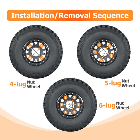 UTV ATV Universal Heavy Duty Steel 16Pcs 3/8" - 24 Thread Size Lug Nuts - WeiSen - 80420002