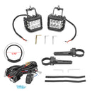 UTV LED Work Light Pod + 1" - 2" Adjustable Bracket for Round Tube Roll Cage - Weisen - ZT020 - A+LED002+WI005 - A