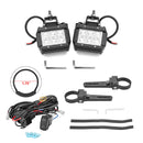 UTV LED Work Light Pod + 1" - 2" Adjustable Bracket for Round Tube Roll Cage - Weisen - ZT020 - A+LED003+WI005 - A