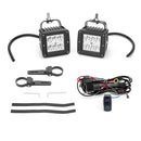 UTV LED Work Light Pod + 1" - 2" Adjustable Bracket for Round Tube Roll Cage - Weisen - ZT020 - B+LED001+WI005 - A
