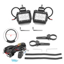 UTV LED Work Light Pod + 1" - 2" Adjustable Bracket for Round Tube Roll Cage - Weisen - ZT020 - B+LED003+WI005 - A