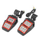 UTV Off Road Racing Tempered Glass Side Rearview Mirrors w/ Spot Light for Polaris Can - Am Pro - Fit Cage - WeiSen - 80301038