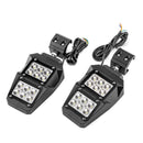 UTV Off Road Racing Tempered Glass Side Rearview Mirrors w/ Spot Light for Polaris Can - Am Pro - Fit Cage - WeiSen - 80301038