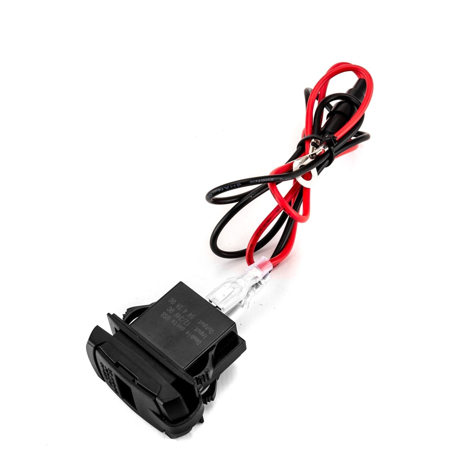 UTVs ATVs SUVs Trucks Boats USB Rocker Switch 12v Dual Charger/Outlet with LED Voltmeter Display - Weisen