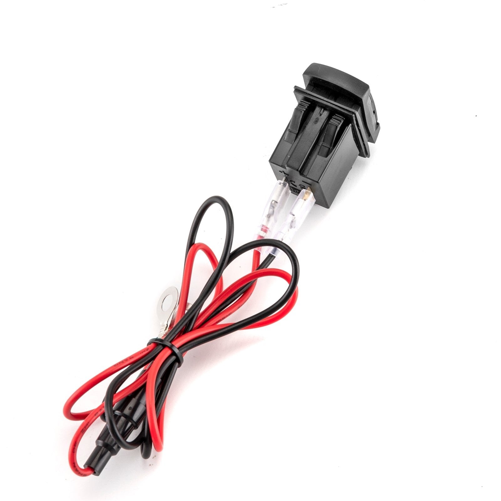 UTVs ATVs SUVs Trucks Boats USB Rocker Switch 12v Dual Charger/Outlet with LED Voltmeter Display - Weisen