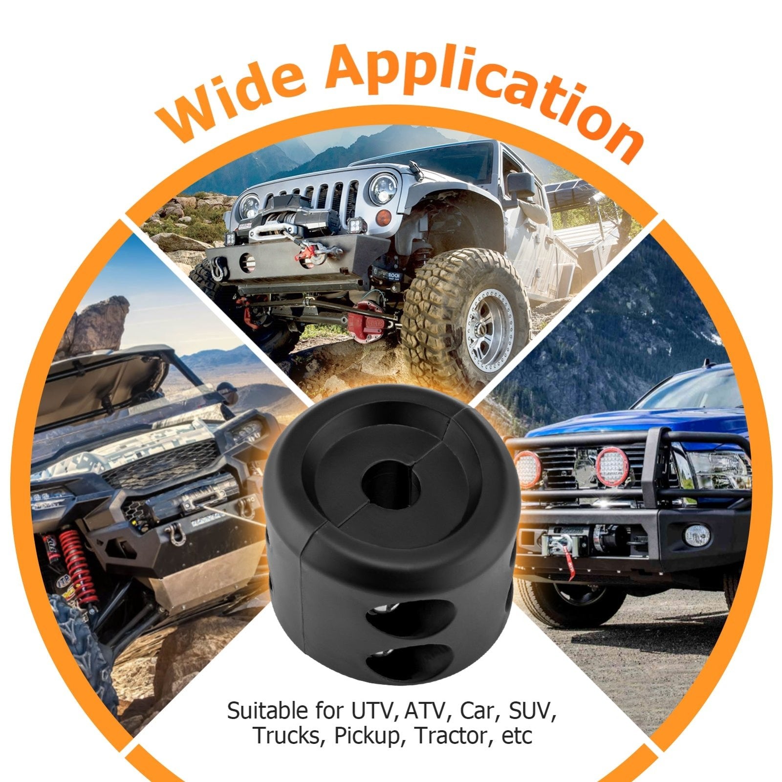 Winch Cable Hook Rubber Stopper For Jeep Truck ATV UTV Trailer - Weisen