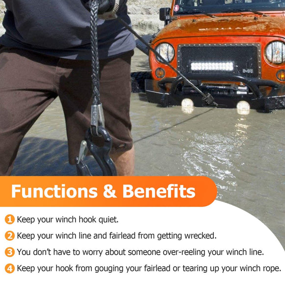 Winch Cable Hook Rubber Stopper For Jeep Truck ATV UTV Trailer - WeiSen - 80310012