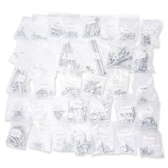 Yamaha Banshee YFZ350 ATV 632 Piece Fasteners Full Bolt Kit w/ Position Label - WeiSen - ZT112