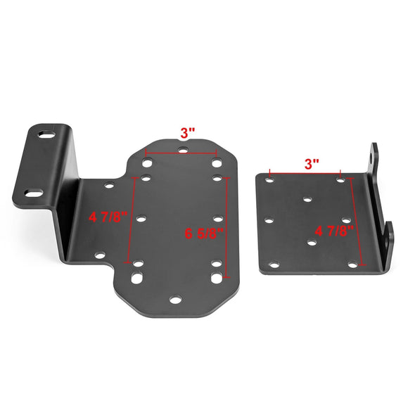 YAMAHA RHINO 450/660/700 UTV No Drlling Front Winch Mount Plate Brackets Kit - WeiSen - 80106003