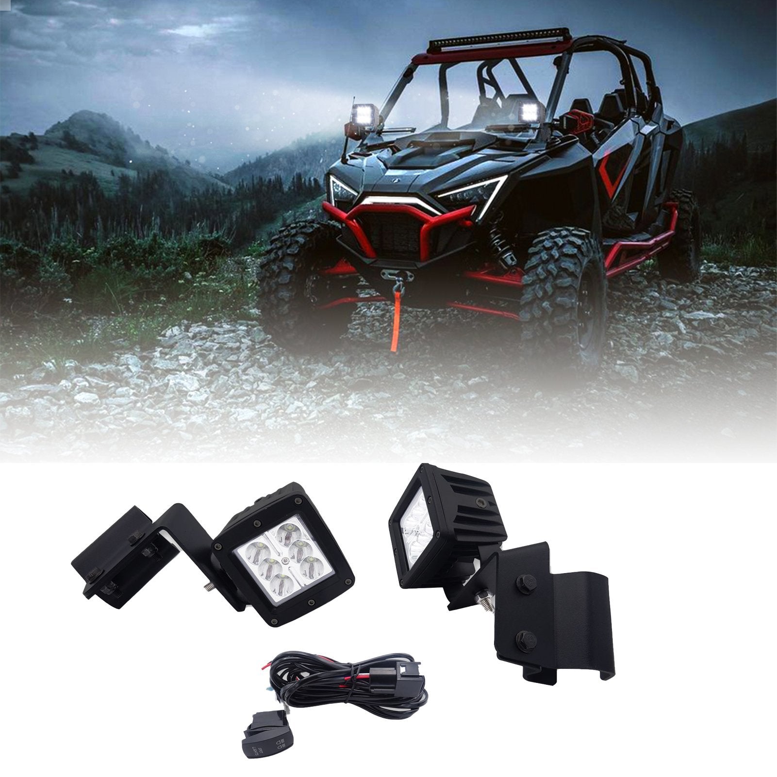 Polaris Ranger 570/900/1000 Roof LED Light Bar Kits/A Pillar LED Light Kits/Rear Mount Lights Kits