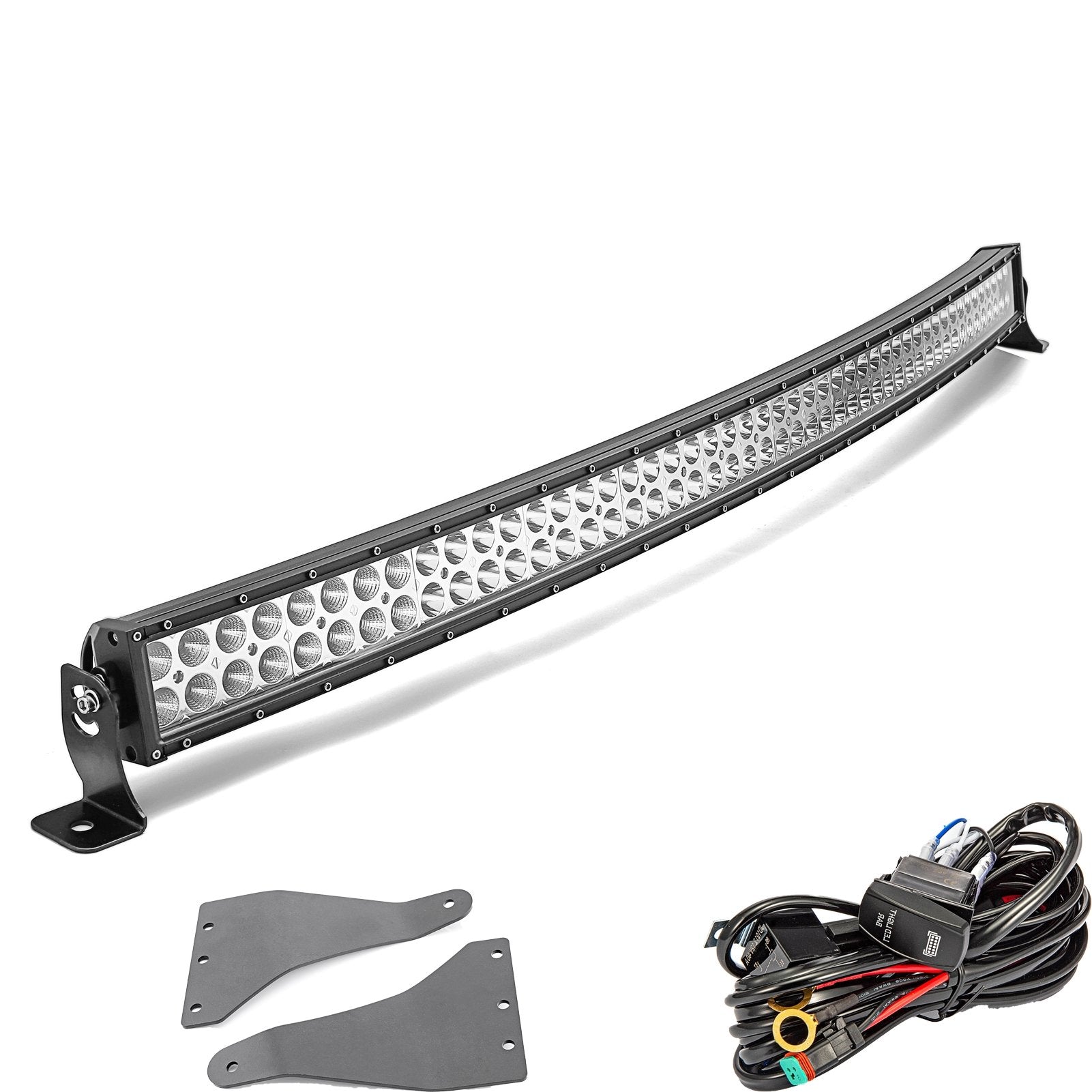 2006-2010 Hummer H3 50" Curved LED Light Bar + Roof Mount Brackets with Wiring Kit - Weisen